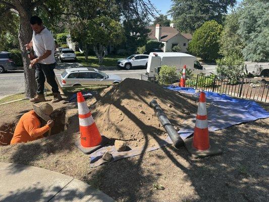 Pipe burst in the city of Altadena