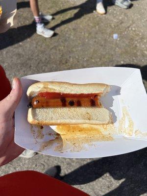 Our expensive hotdog.