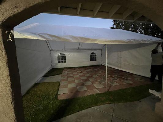 Tent includes all walls