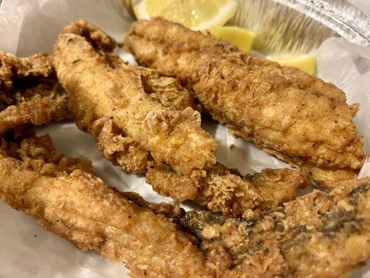 Fried whiting