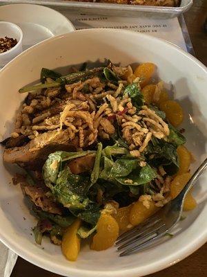 Thai peanut salad with roast chicken