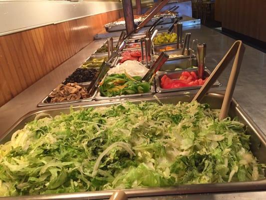 Salad Bar is available daily for dine in and take out.