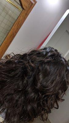 The 2nd day after the digital Perm!  Beautiful curls!