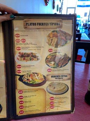 Typical plates & side orders