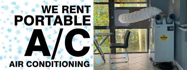 We rent portable Air Conditioning for film production, venues, hotels, etc