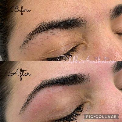 Before & After brow threading