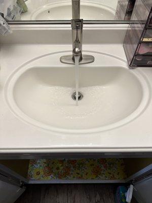 This is the outcome of my sink faucet. It works perfect thank you again Staff at ACE!!!