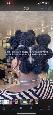 Bantu knots by Camille Janae