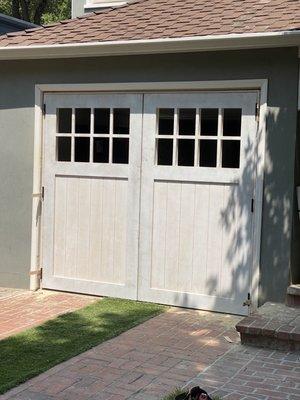 Custom swing out carriage house door..