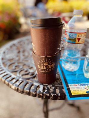 Got coffee and water while waiting for car wash!