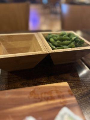 Edamame! A solid serving + delicious