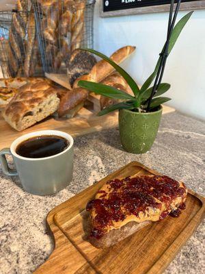 Fresh bread and a daily brew