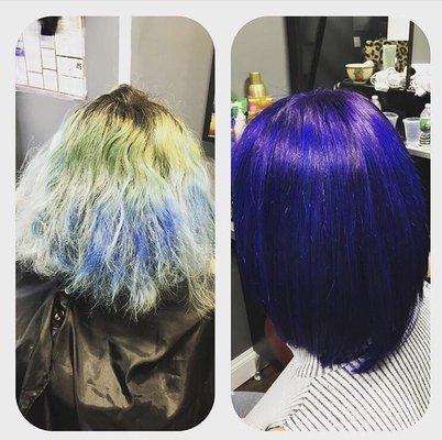 Color Retouch and HairCut Olaplex Treatment