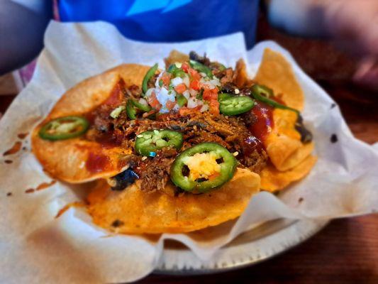 Pulled pork nachos