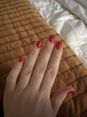 Russian gel manicure. Red 77.