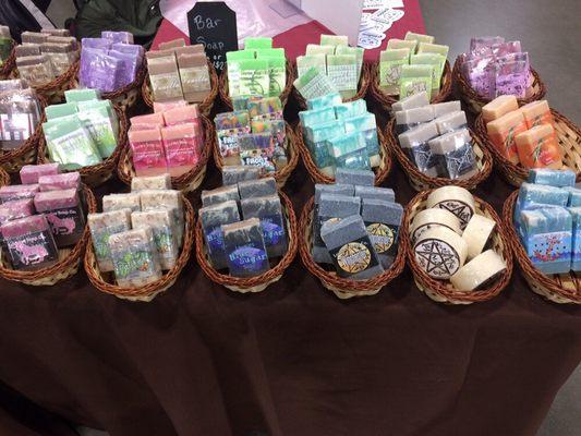 A huge variety of soaps