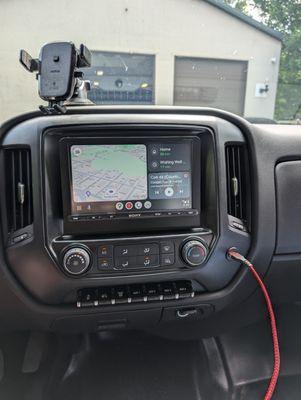 Chevy radio upgraded to a Sony radio