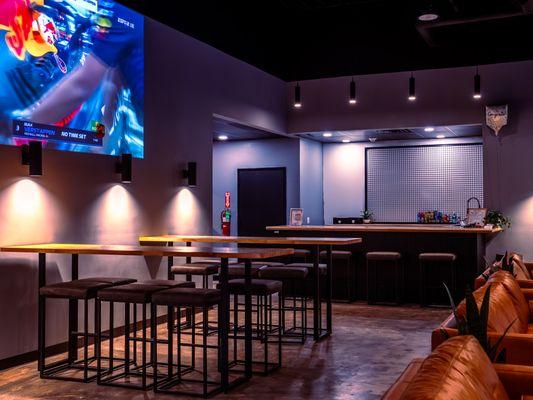 Come in and relax while catching your favorite race or game!