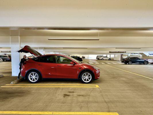 We parked on the 5th level of the parking garage.