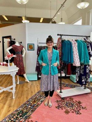 Sarah Bibb in her new shop February 2022
 4100 NE Fremont Street