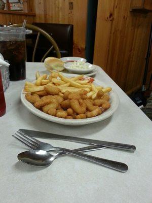 Shrimp basket.  My wife said it was good.  The fries were good too.