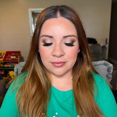 Smokey soft glam for a special event