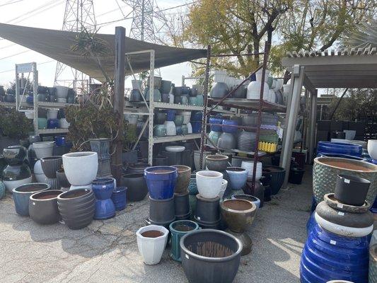 Variety of pots available for the public