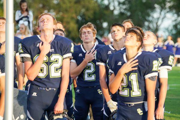 Pregame prayer and national anthem.  Honor.  Respect.