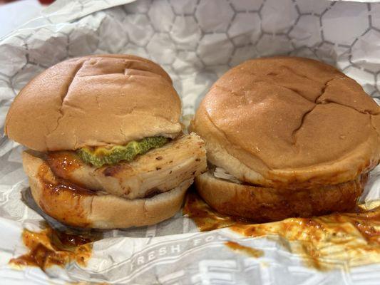 Chicken sliders.