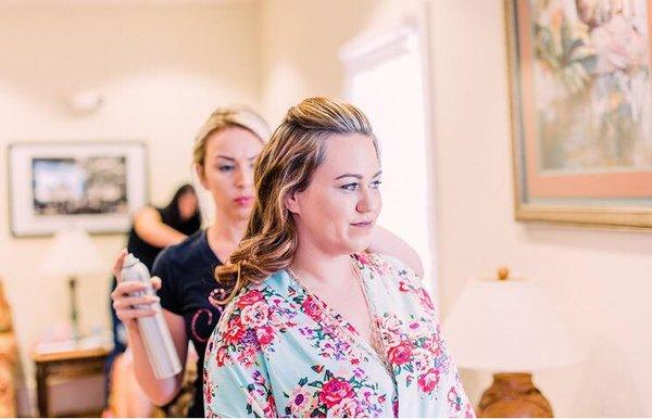 Glamming up this gorgeous bridesmaid