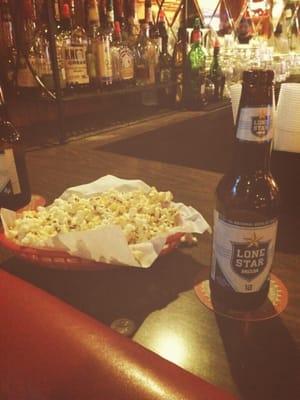 Lonestar lights and free Tabasco popcorn