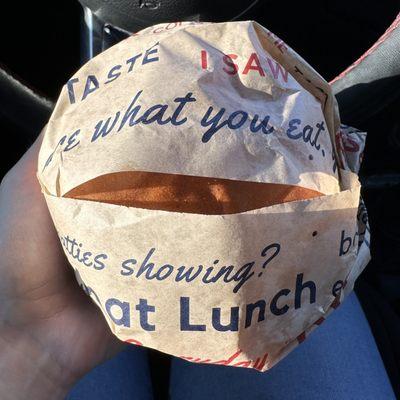 "New Mexico Style" LOTA Burger - the wrapper doesn't even cover it! (10/6/2023)