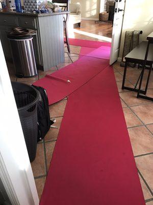 Red carpet service and ensured our flooring didn't get scratched.