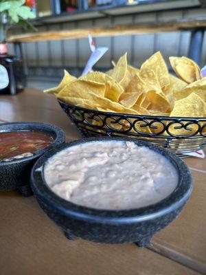 BEANS?? With chips and salsa