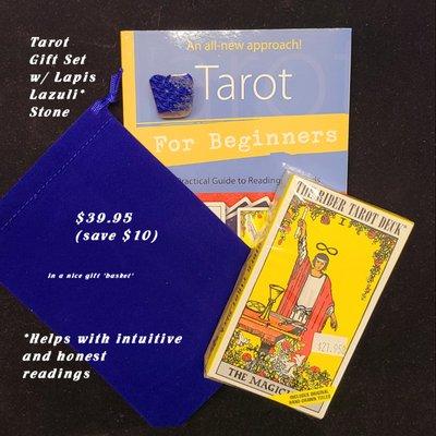 Tarot Beginner Set w/ Bag, Book and Crystal  $39.95