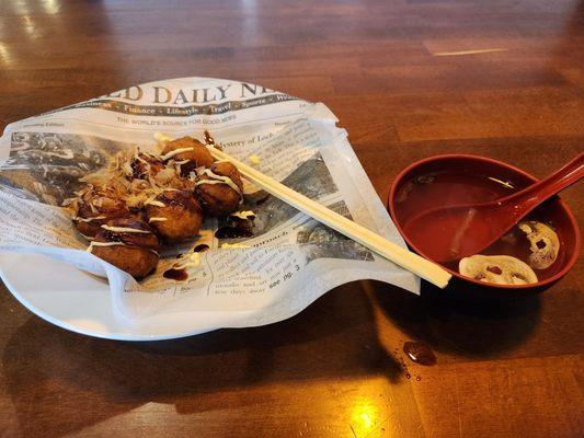 Takoyaki and Clear Soup