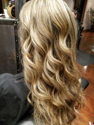 Balayage and curls