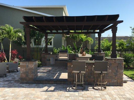 Pergola and Outdoor Kitchen