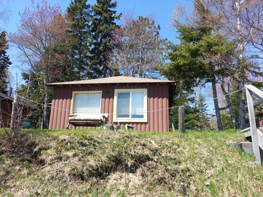 One of the cabins on the lake