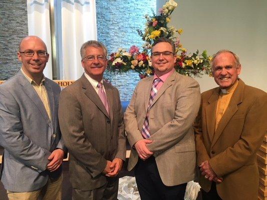 Left to Right. Pastors Riley, Zelt, Trunkhill and Sauer.