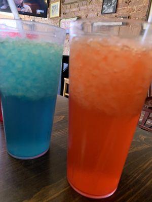 Blue raspberry limeade and cherry limeade.