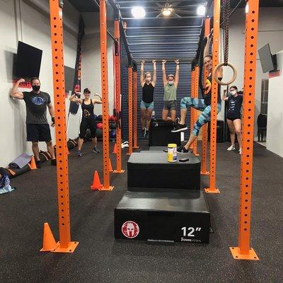 Just hanging around after an EPIC Interval Training workout at our new small group training studio.