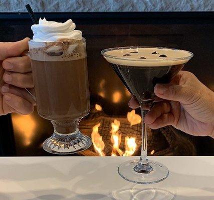 Cozy up by our fire and enjoy one of our new signature winter cocktails.