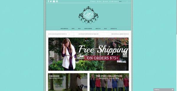 Web Design for GIgi's Boutique