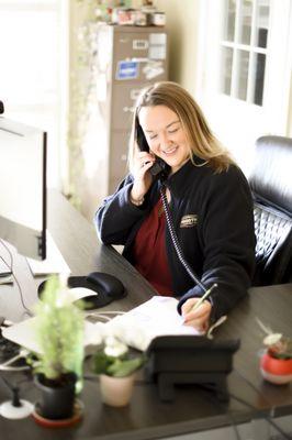 Becky serving another happy client over the phone.