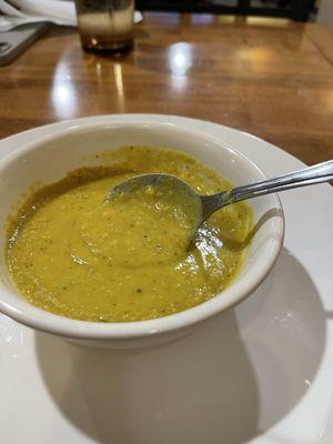 Complementary lentils soup