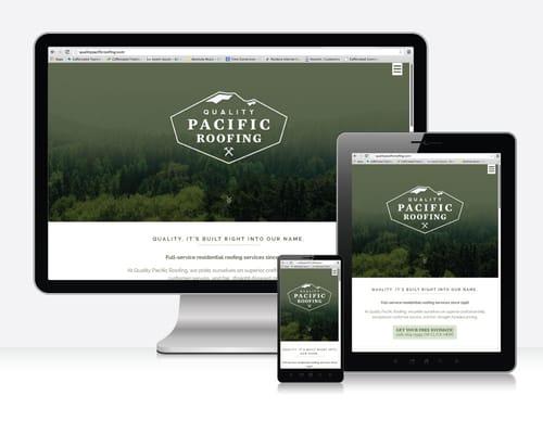 Custom website design & development for Quality Pacific Roofing.