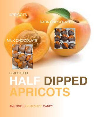 Imported Glaced Apricots half dipped in Pure Chocolate