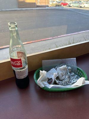 My burrito after I devoured it sorry cannot take a picture couldn't put it down. It was really good.