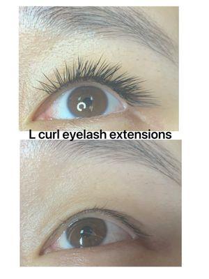 L curl eyelash extensions